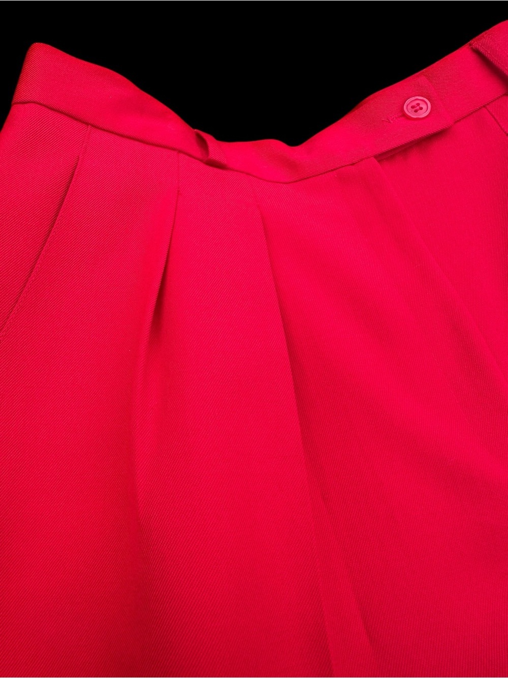 VTG Preston & York Wool Shorts Womens 12 Red Pleated High Waist Lined  90s  26W - Picture 3 of 7